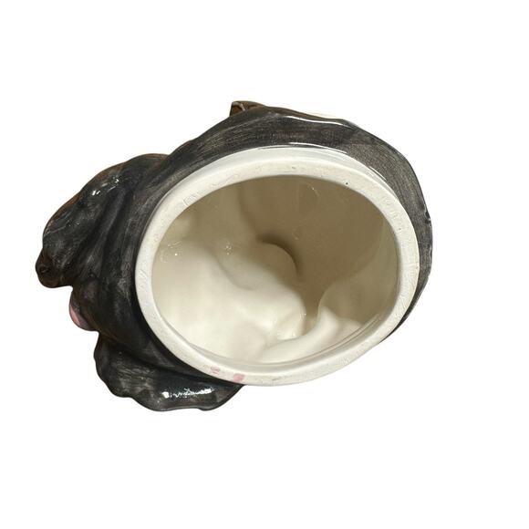 Black Scottish Terrier 12" Scottie Dog Cookie Jar With Christmas Santa Hat - Picture 9 of 10